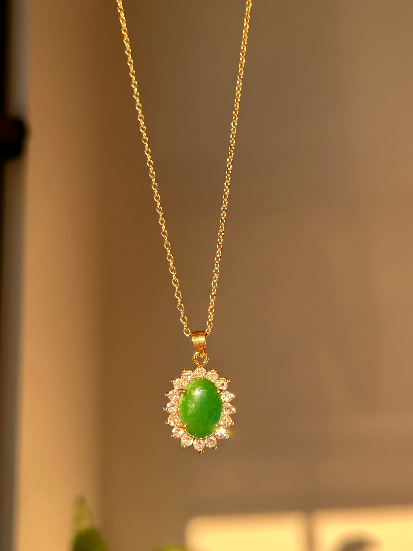 Jade Diamond Teardrop