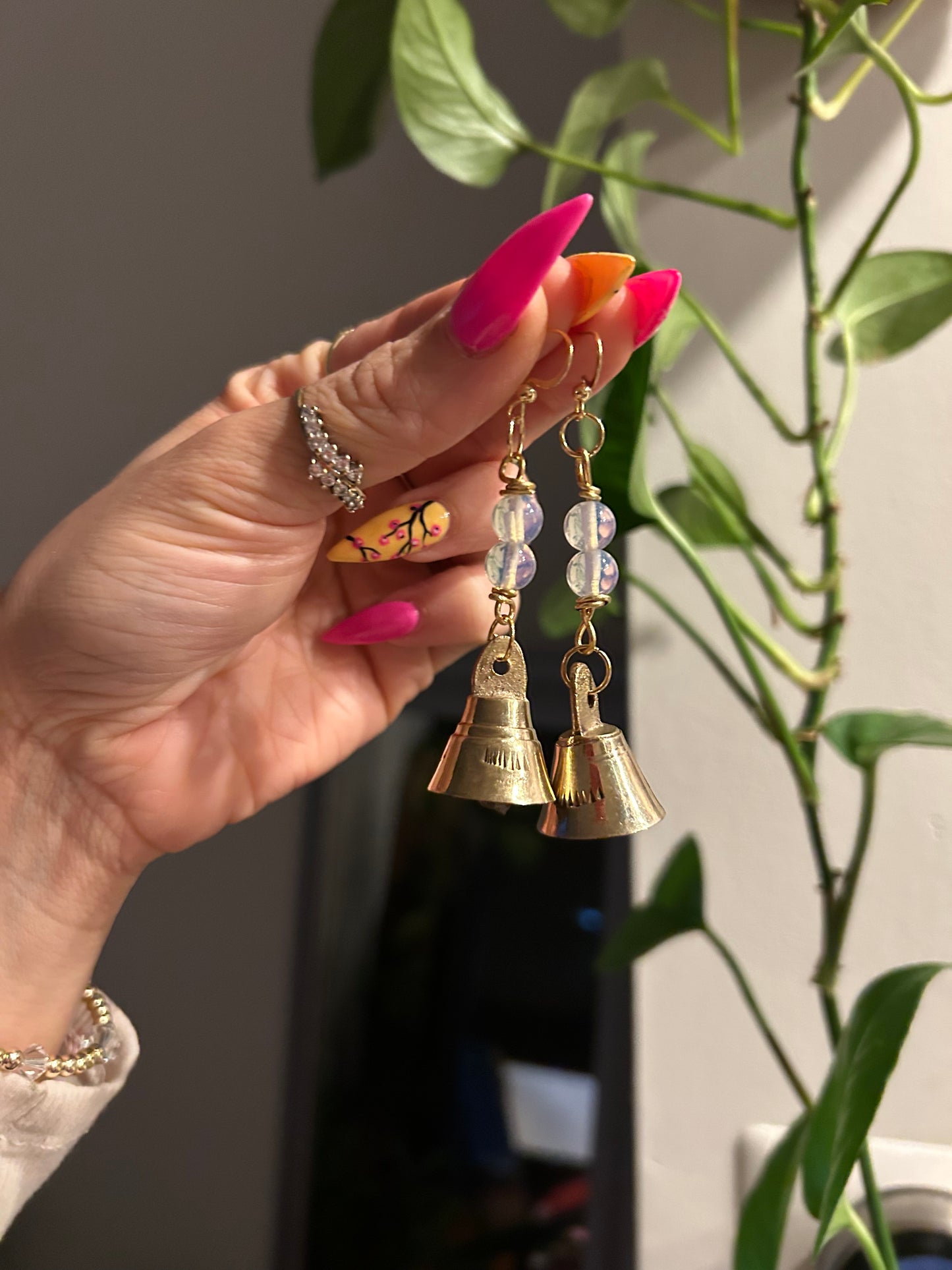 Opalite Altar Bell Earrings