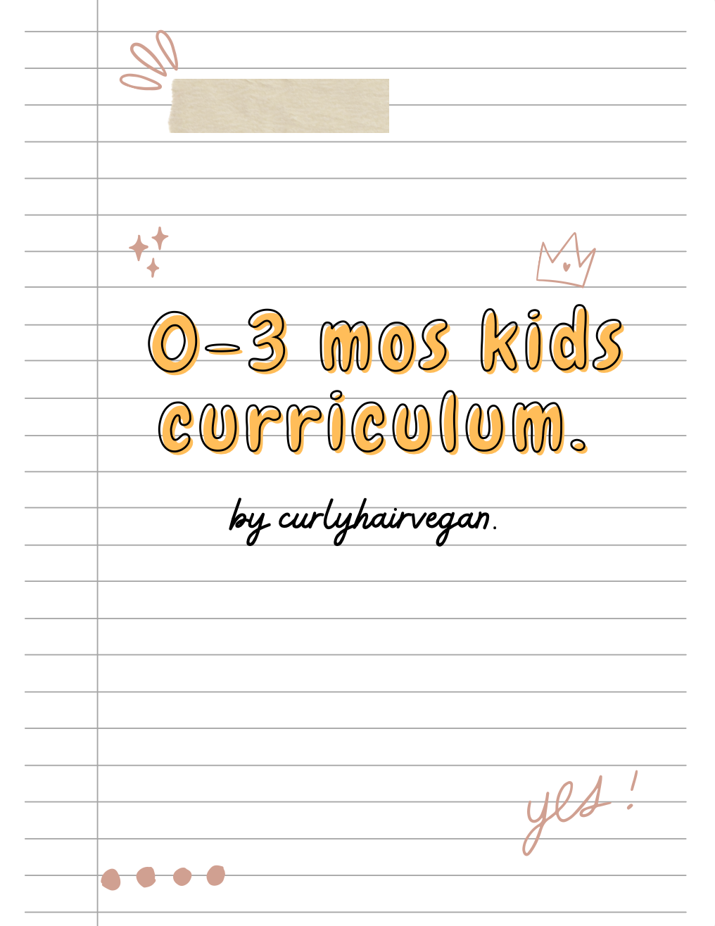 0-3 Mos Curriculum