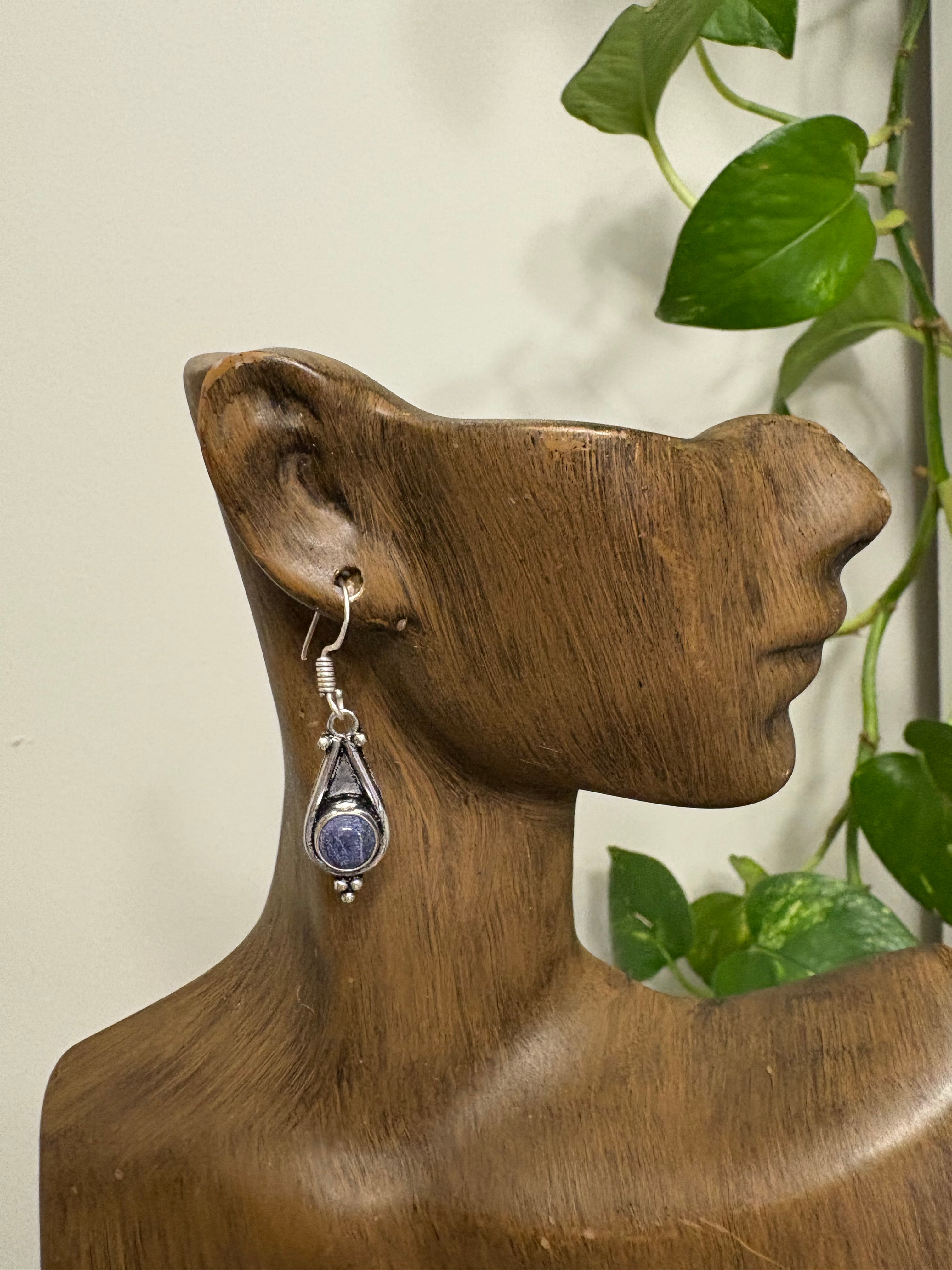 Silver Sodalite Earrings