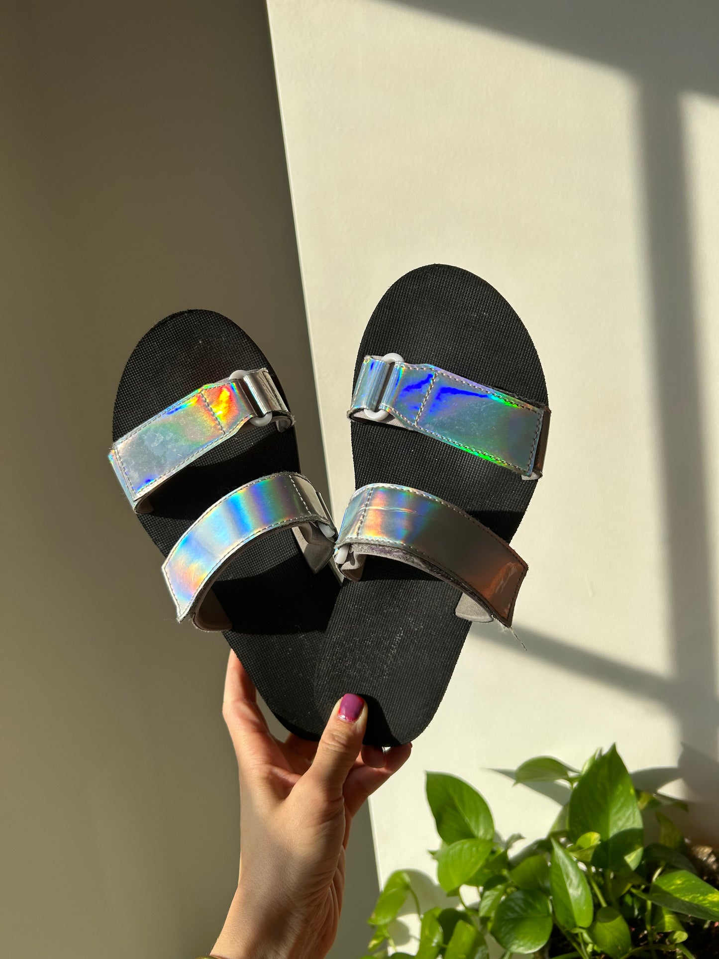 Iridescent Sandals