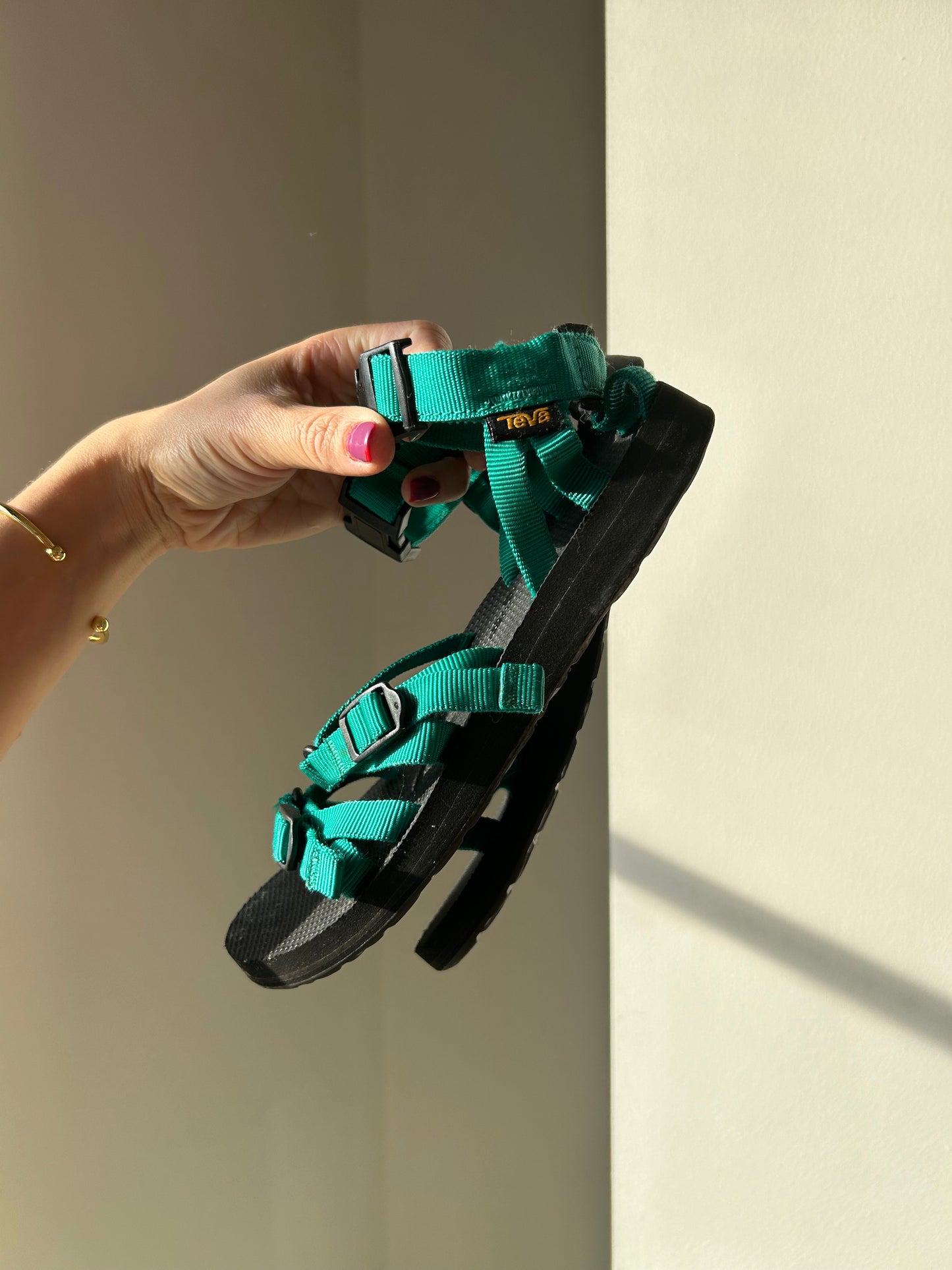 Teal Teva Sandals