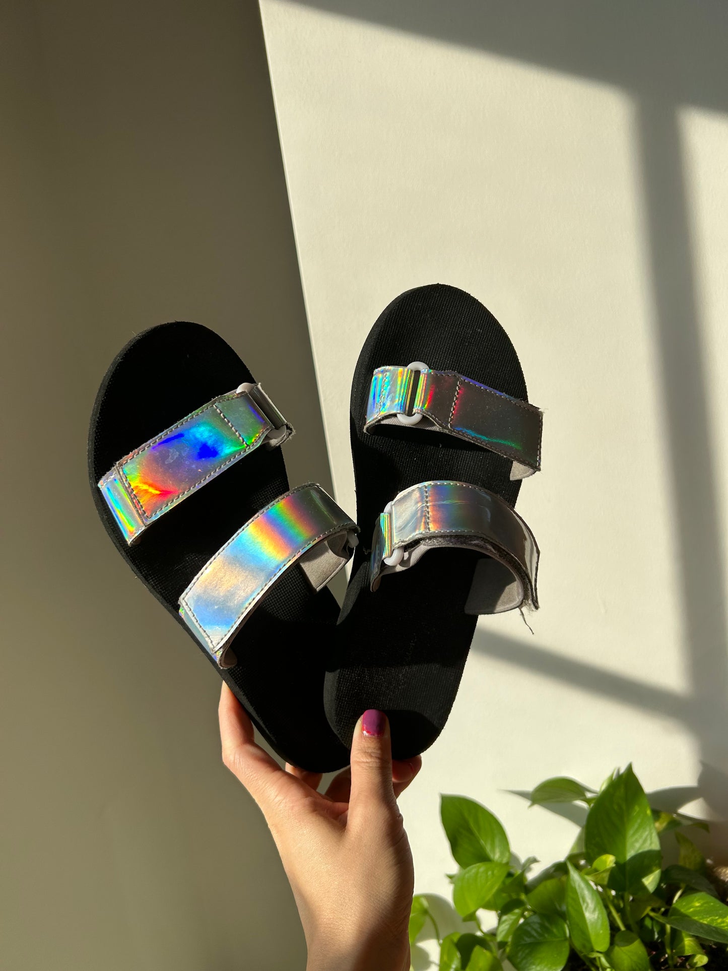 Iridescent Sandals