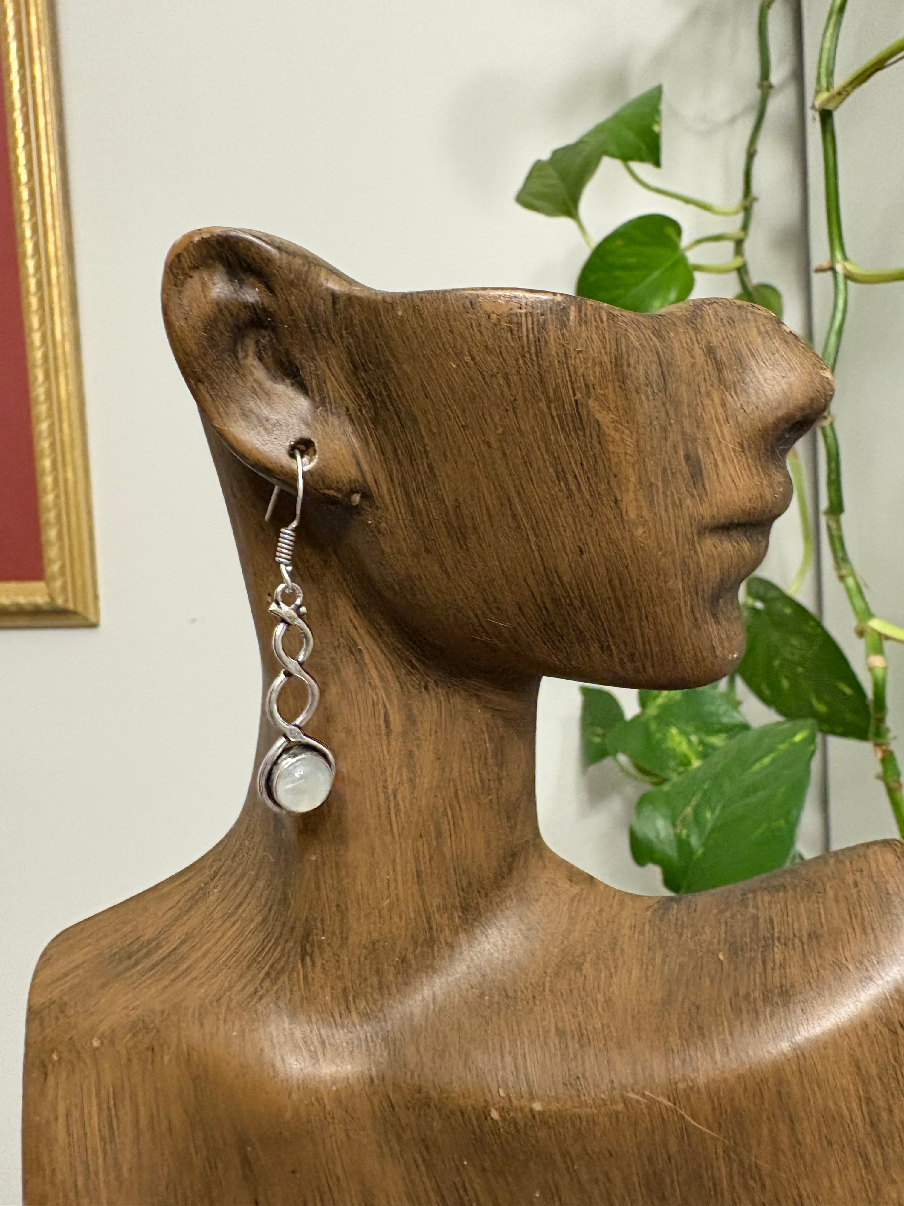 Silver Opalite Earrings