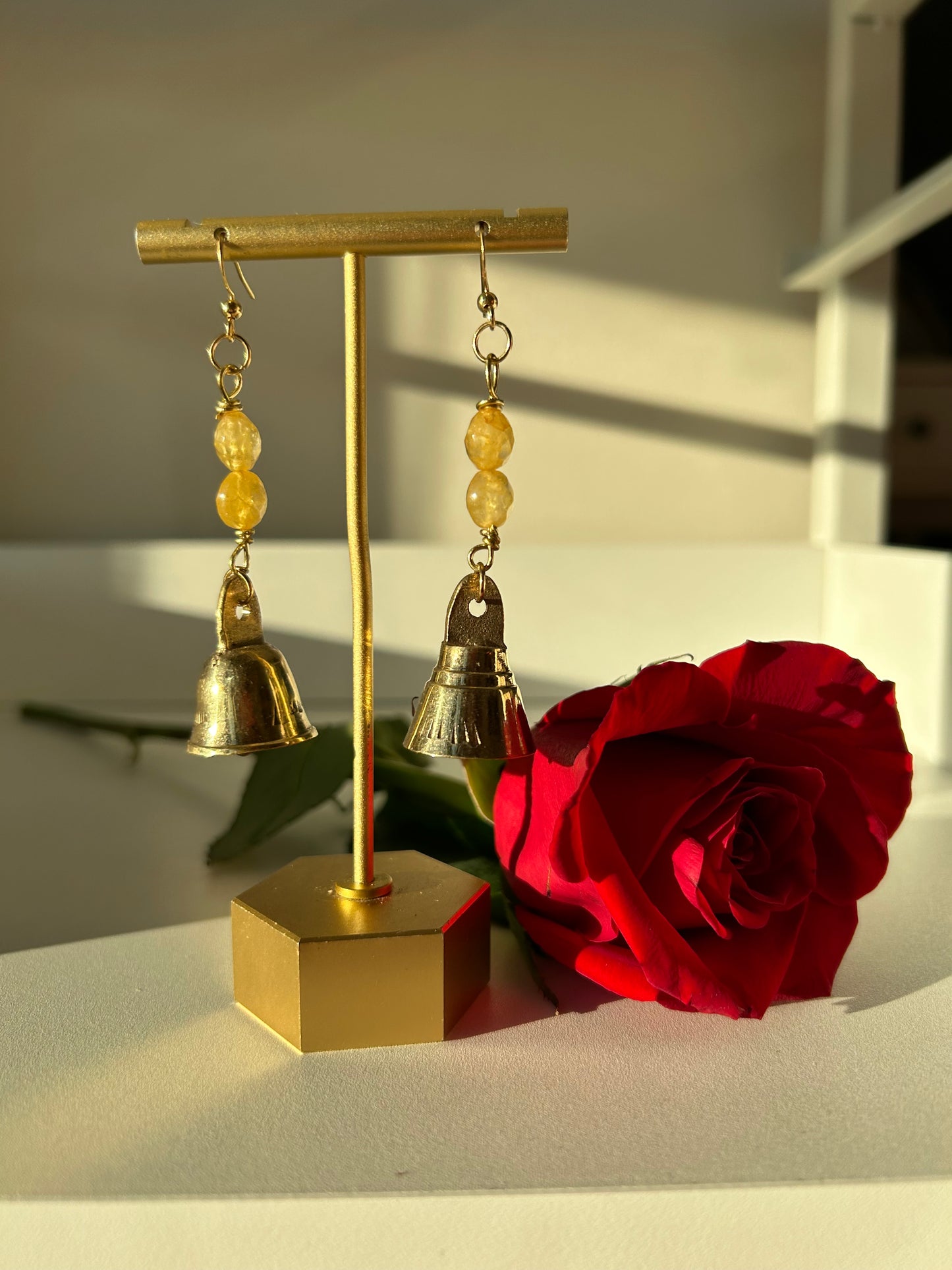 Citrine Altar Bell Earrings