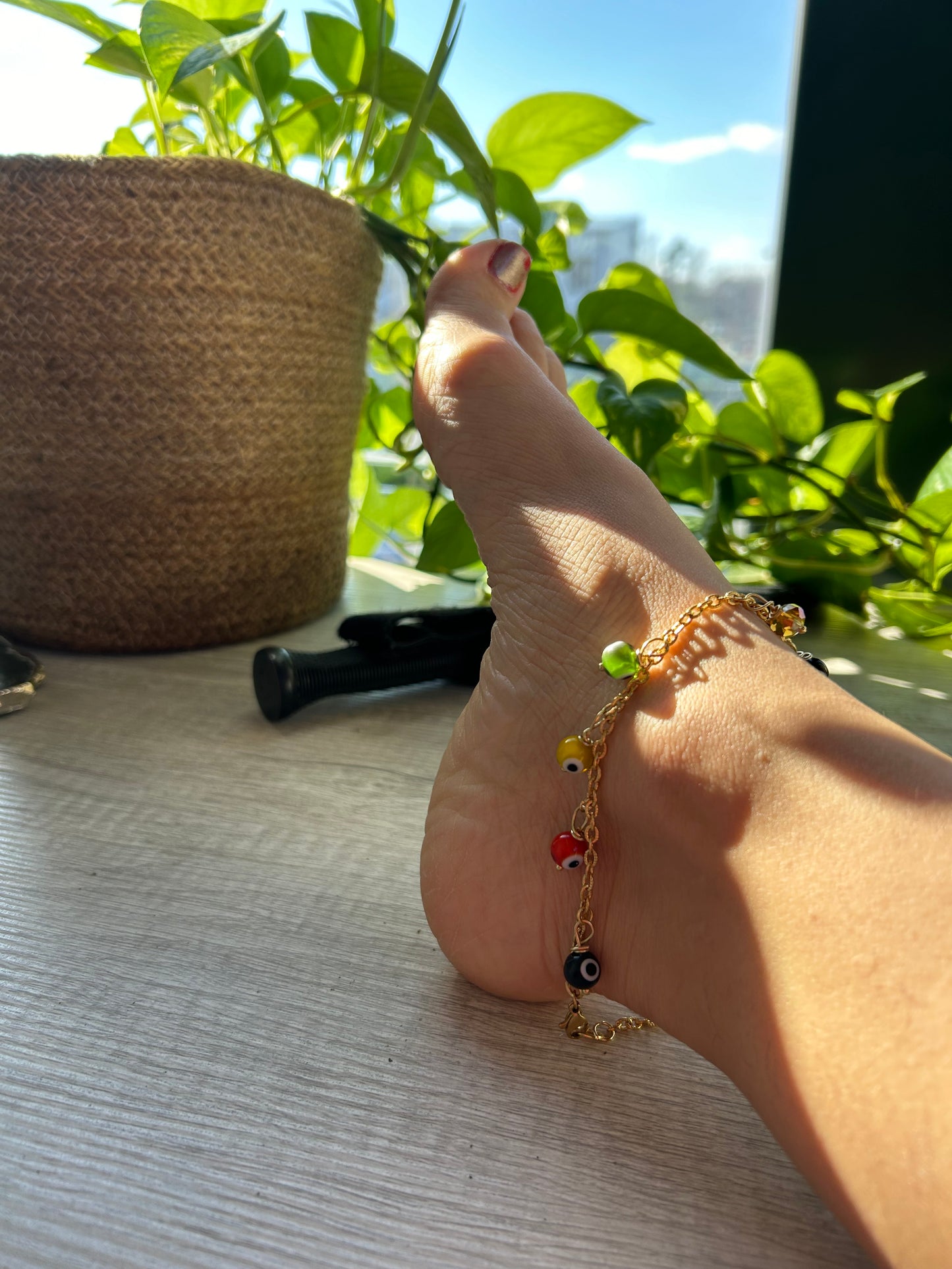 Rasta Evil Eye Anklet