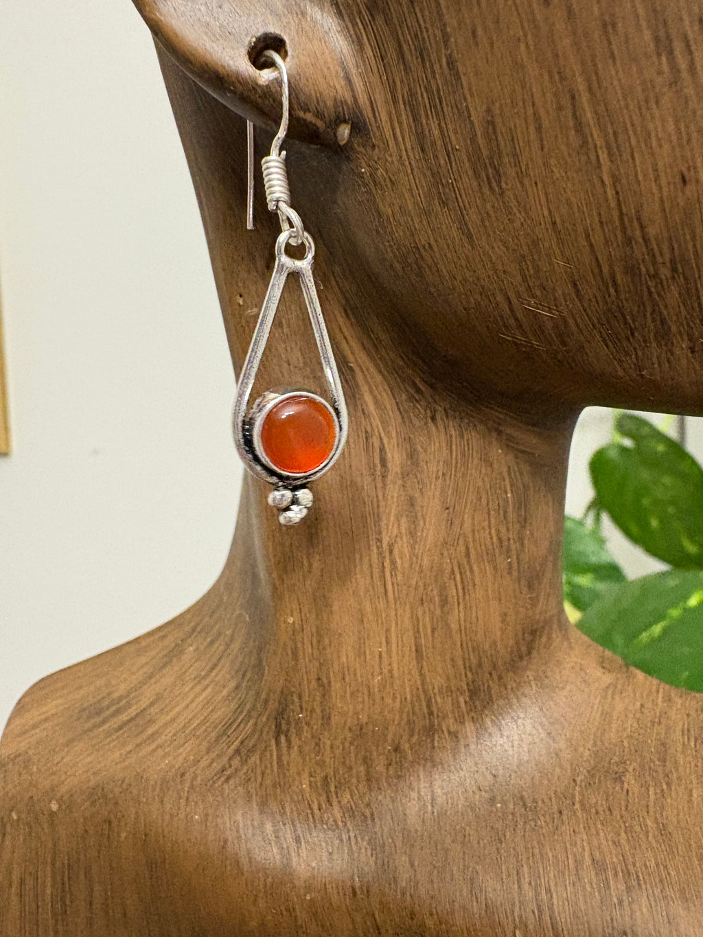 Silver Carnelian Earrings