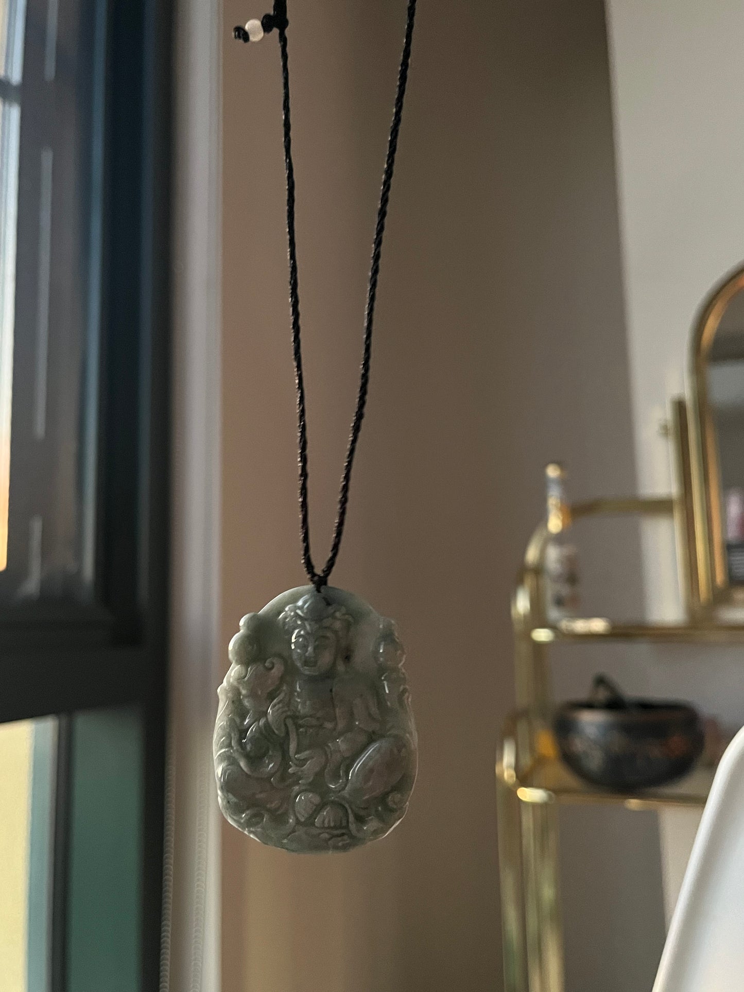 Adjustable Jade Buddha Necklace