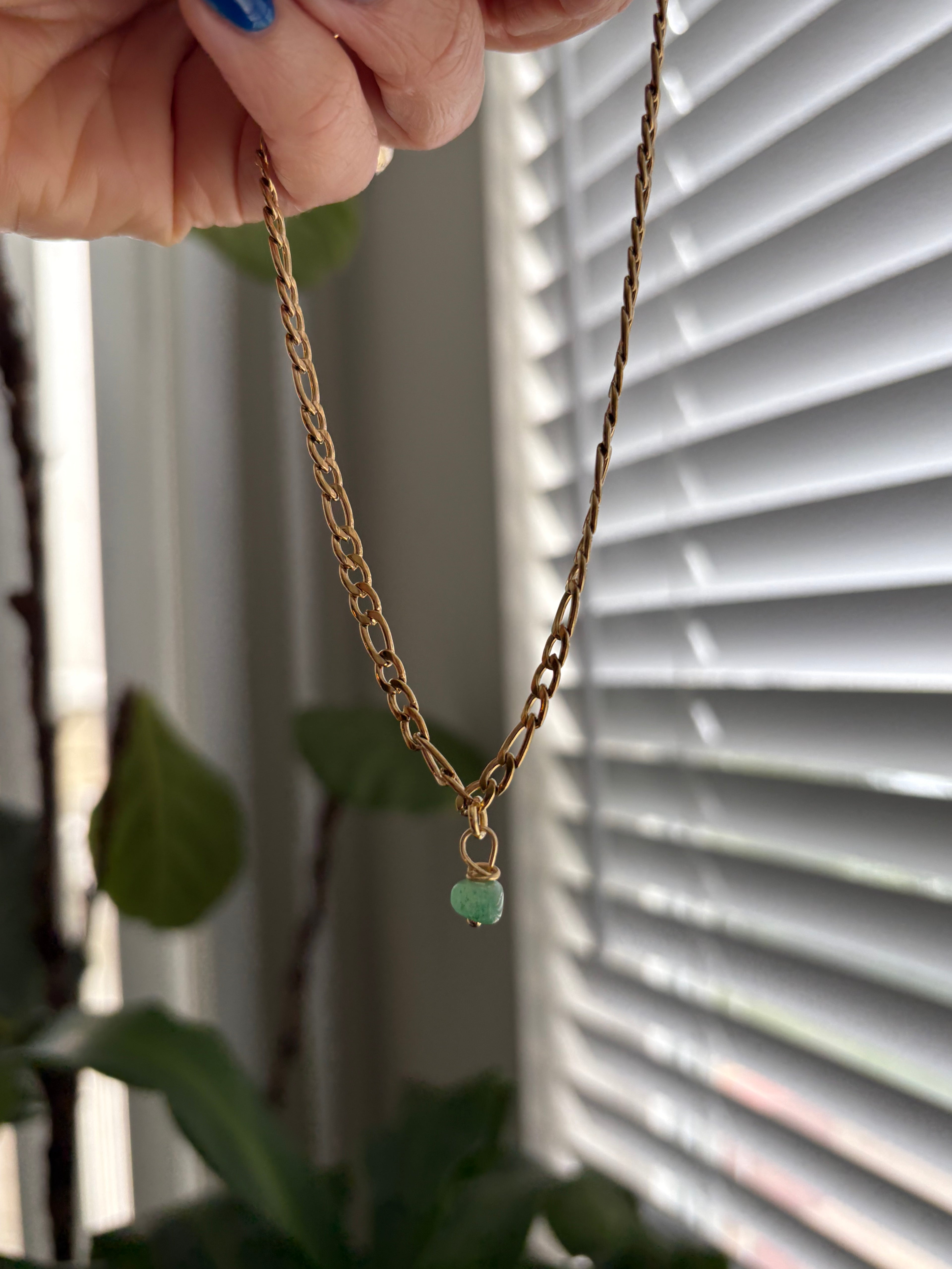 Minimal Crystal Figaro Anklet