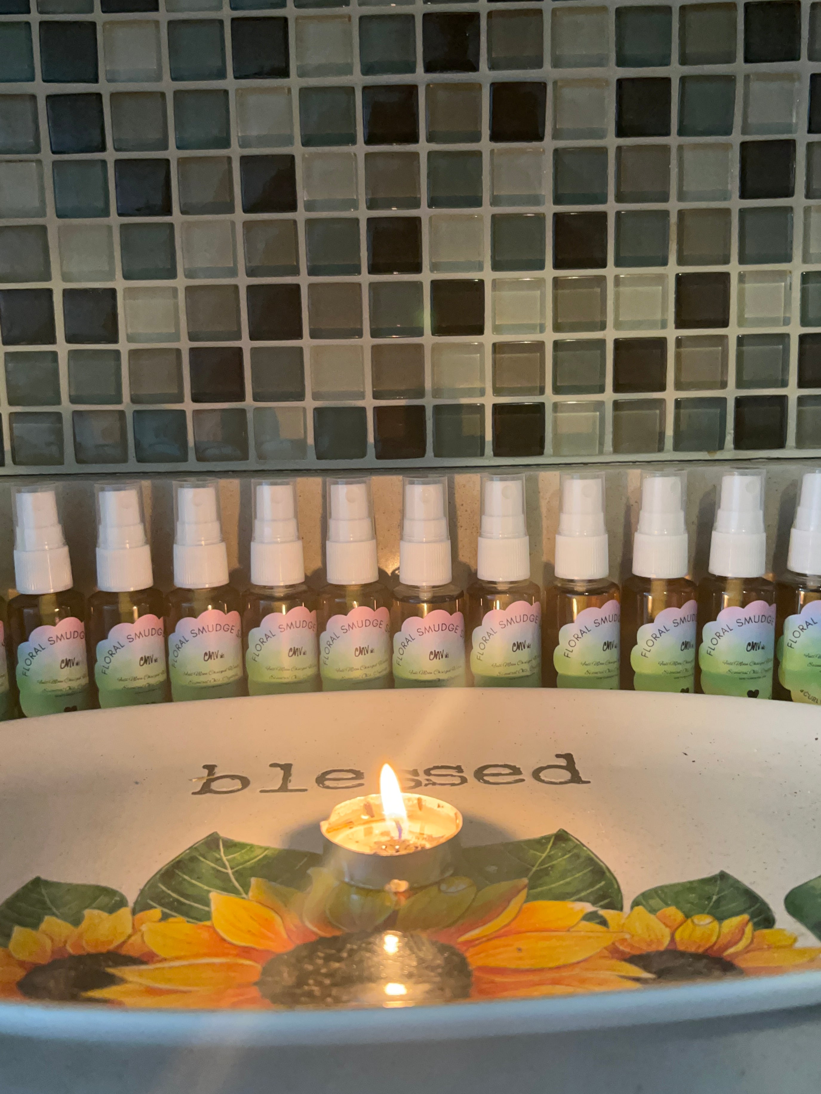 Mini Floral Smudge Spray