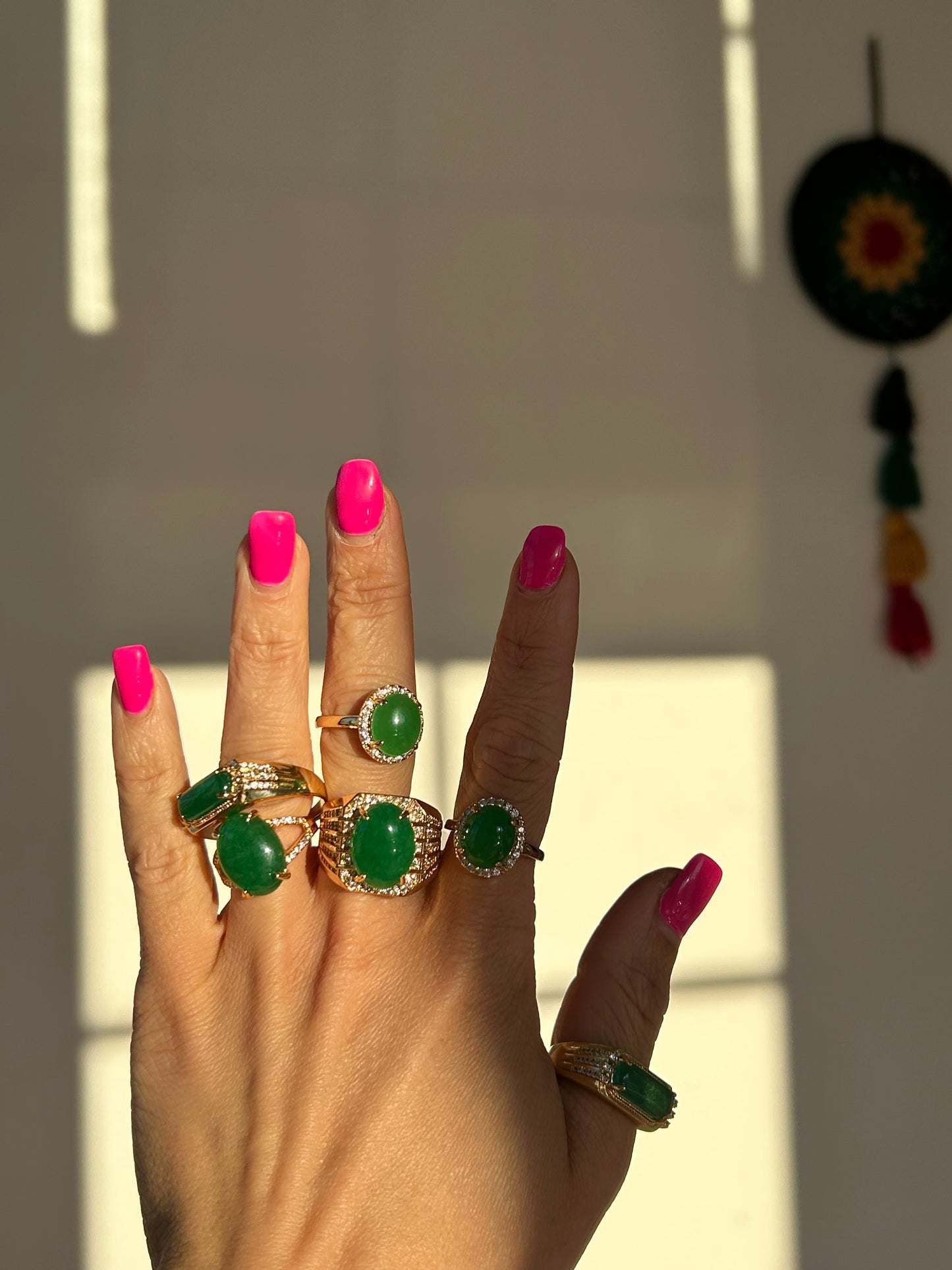 Jade Adjustable Rings