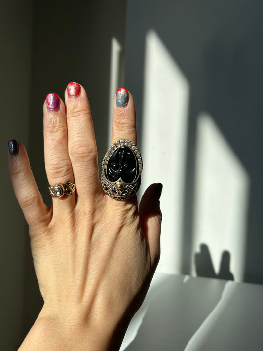 Black Obsidian Ring