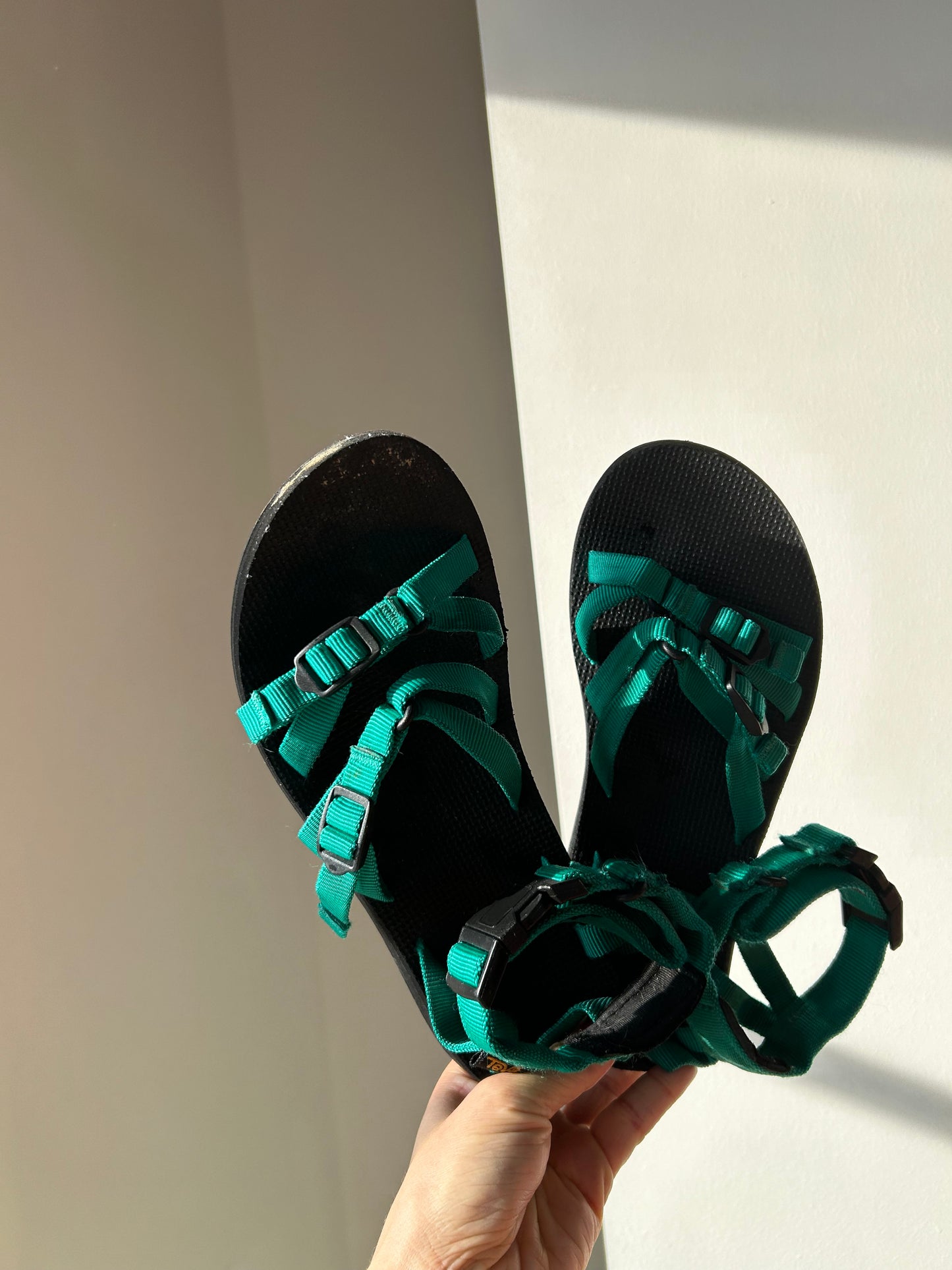 Teal Teva Sandals