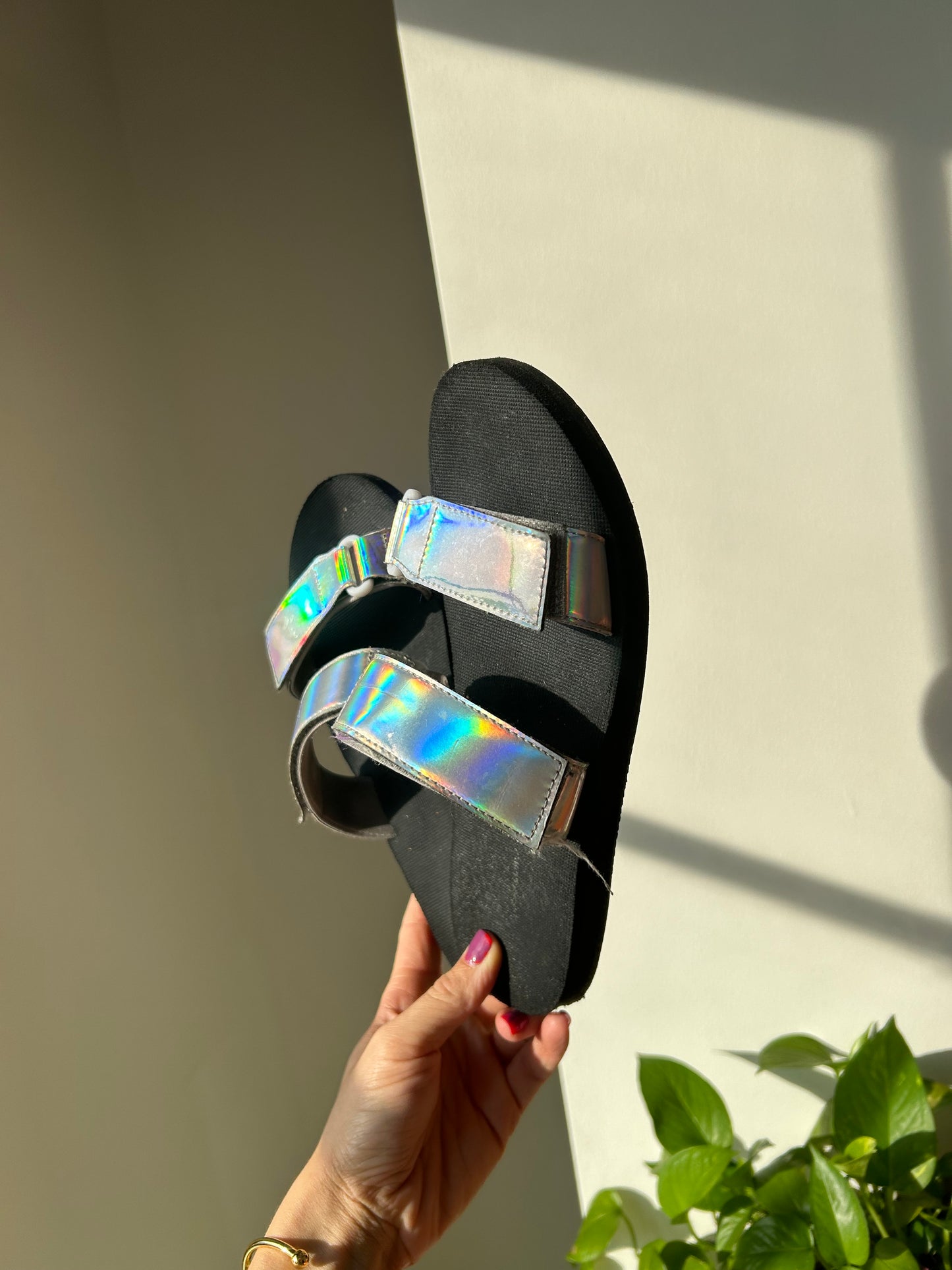 Iridescent Sandals