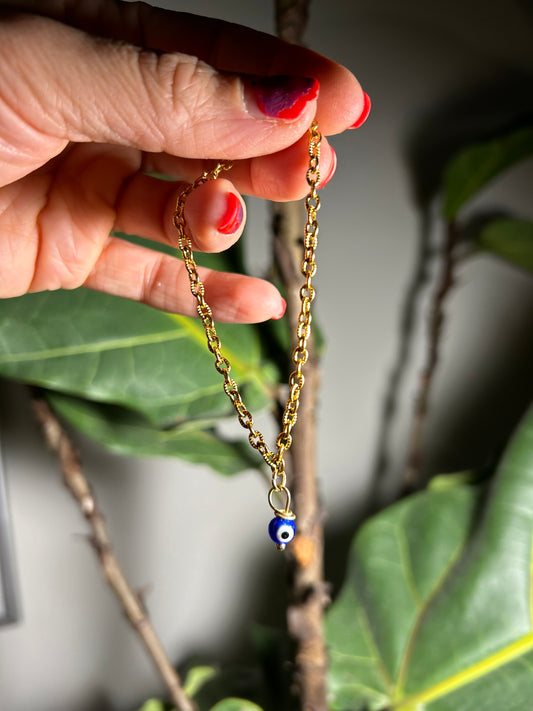 Evil Eye Charm Bracelet size 7