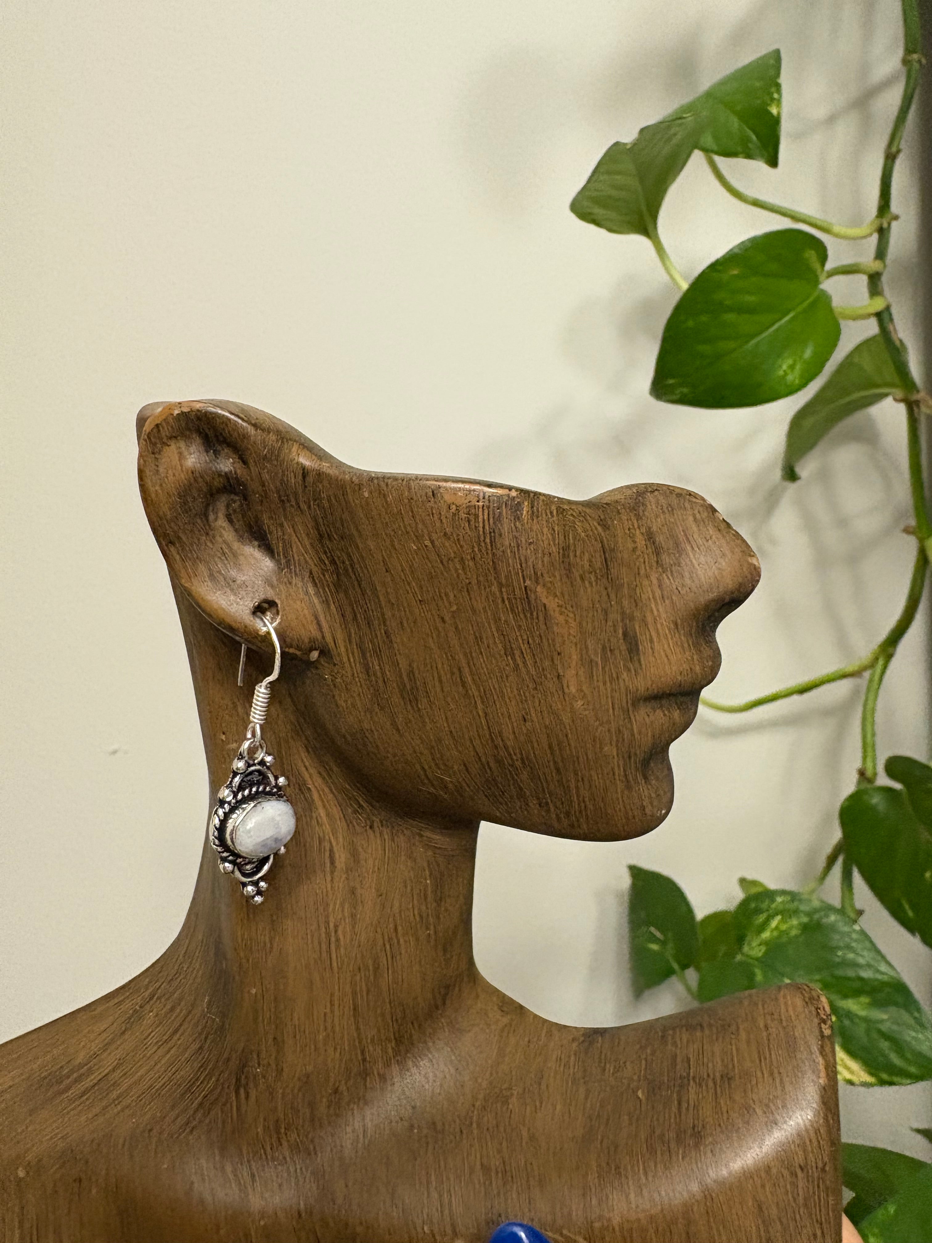 Silver Moonstone Earrings
