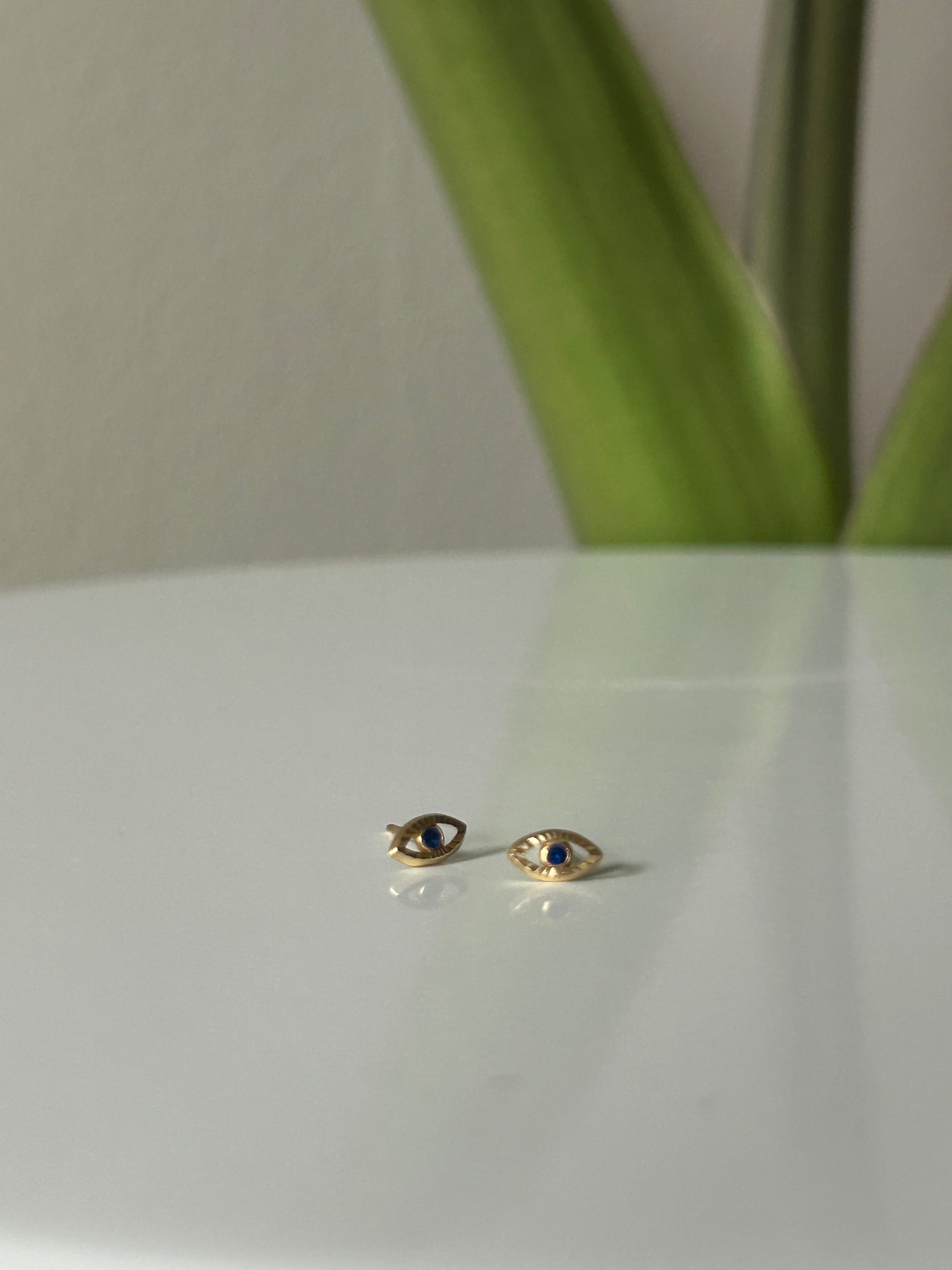 10k Evil Eye Studs