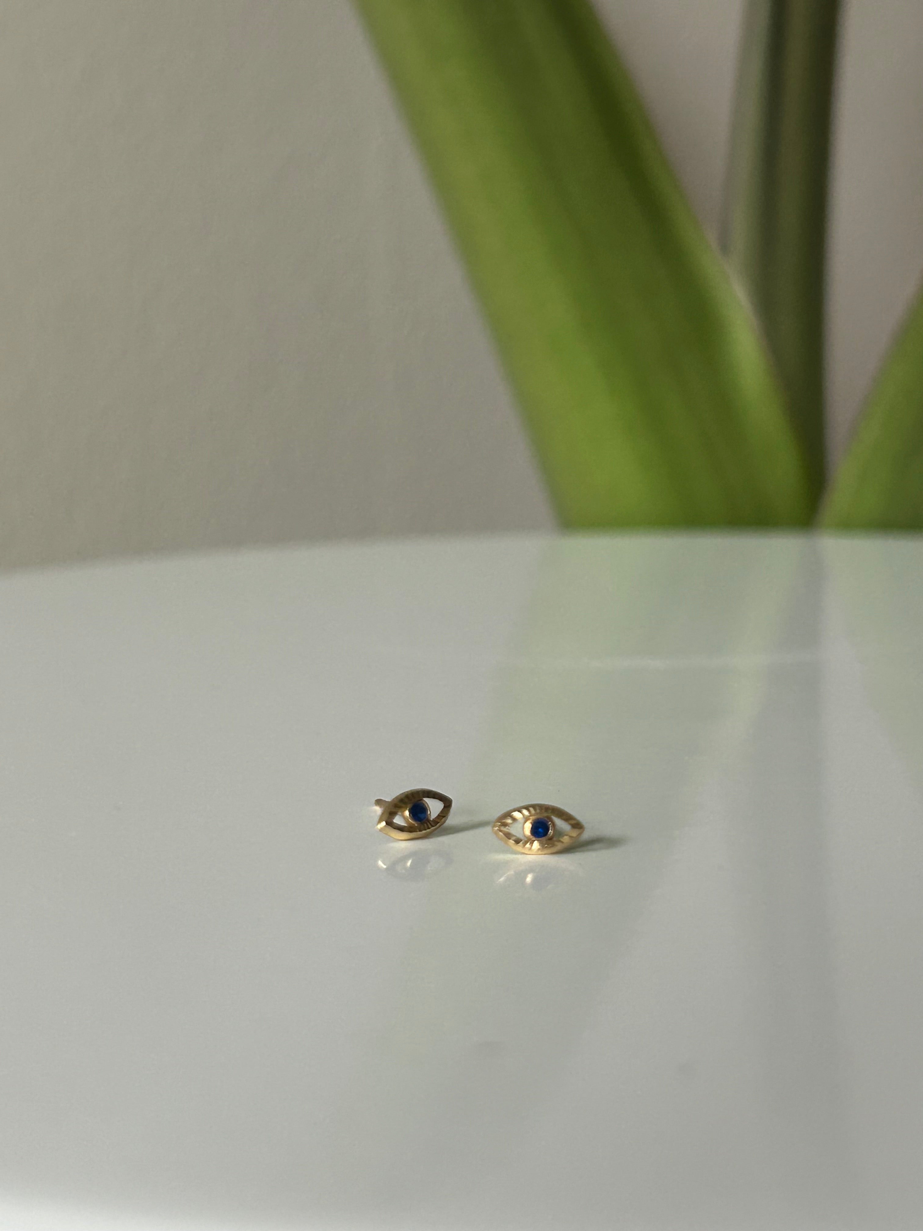 10k Evil Eye Studs