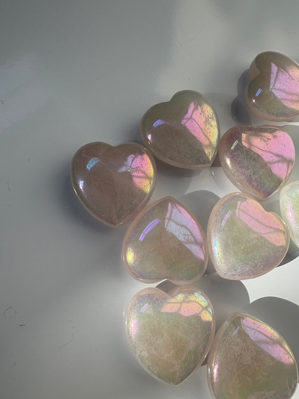 Aura Rose Quartz Heart