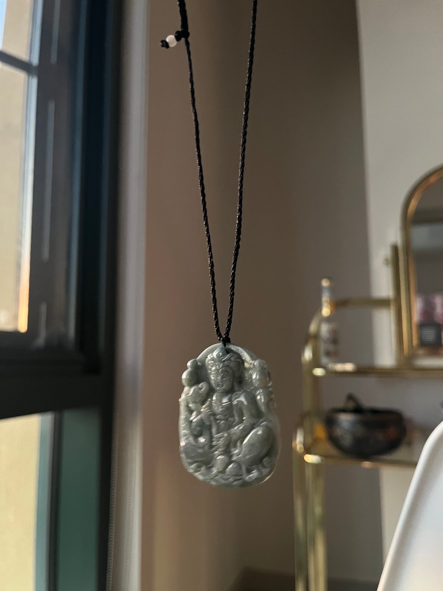 Adjustable Jade Buddha Necklace