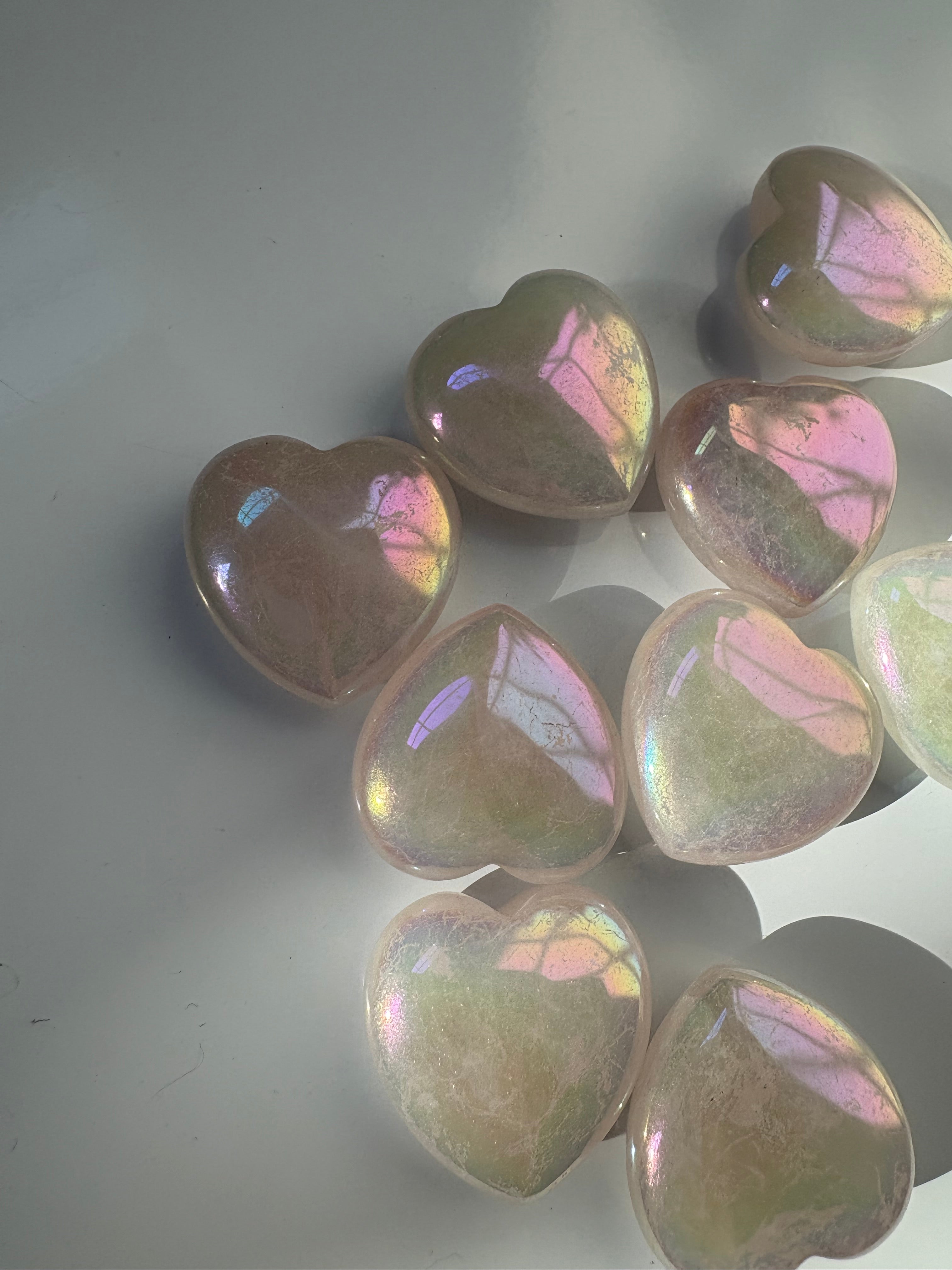 Aura Rose Quartz Heart