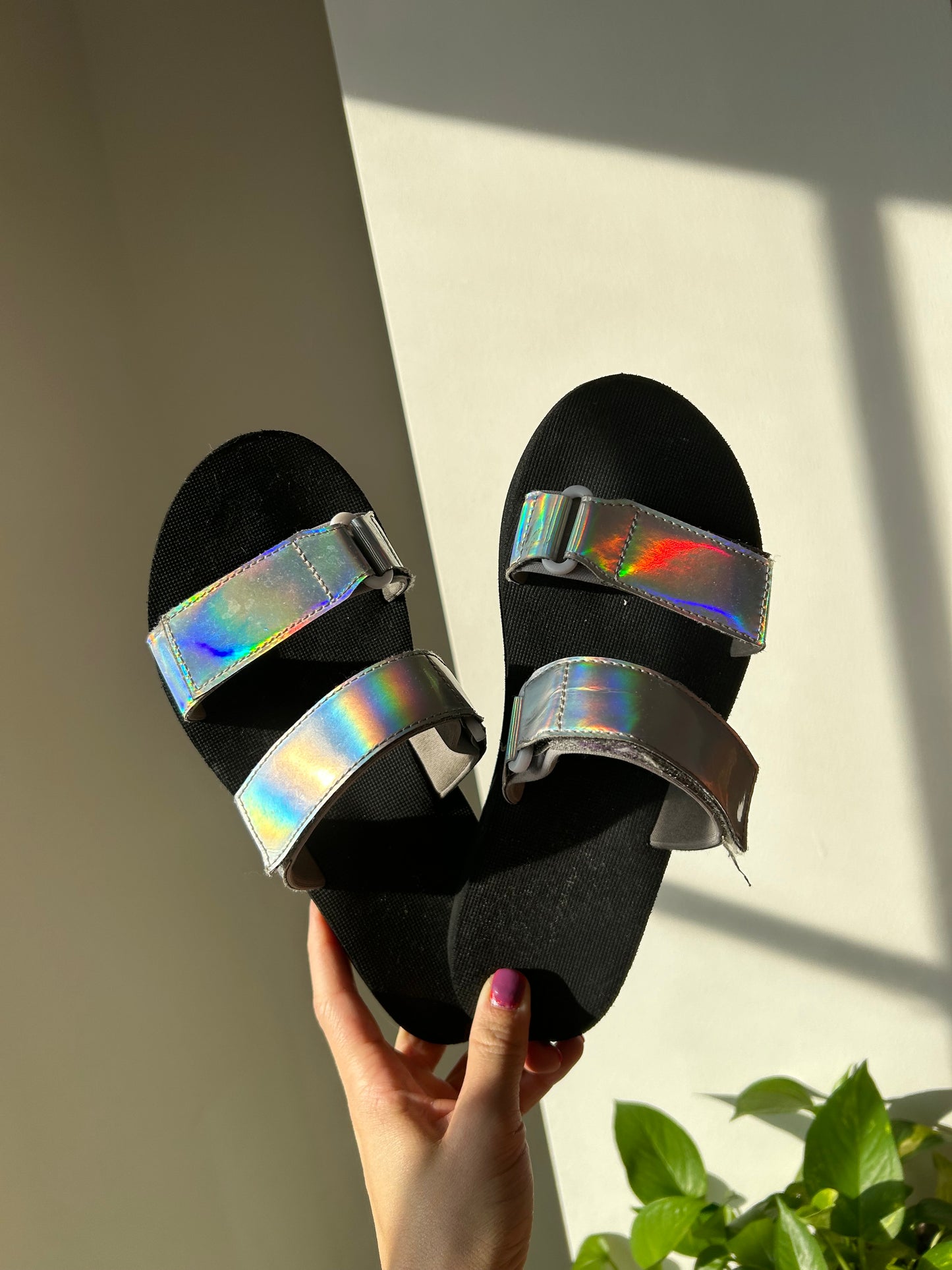 Iridescent Sandals