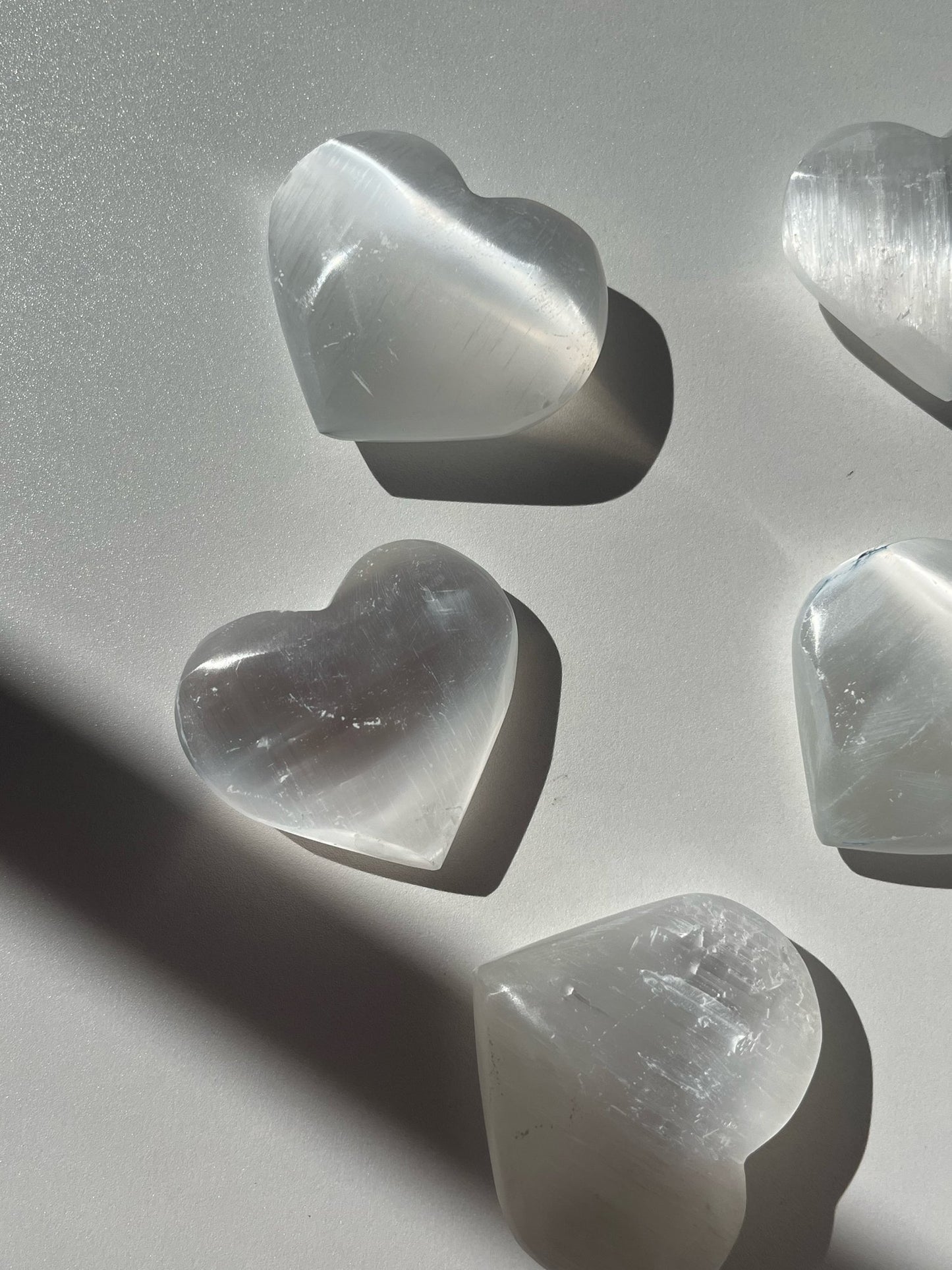 Selenite Hearts