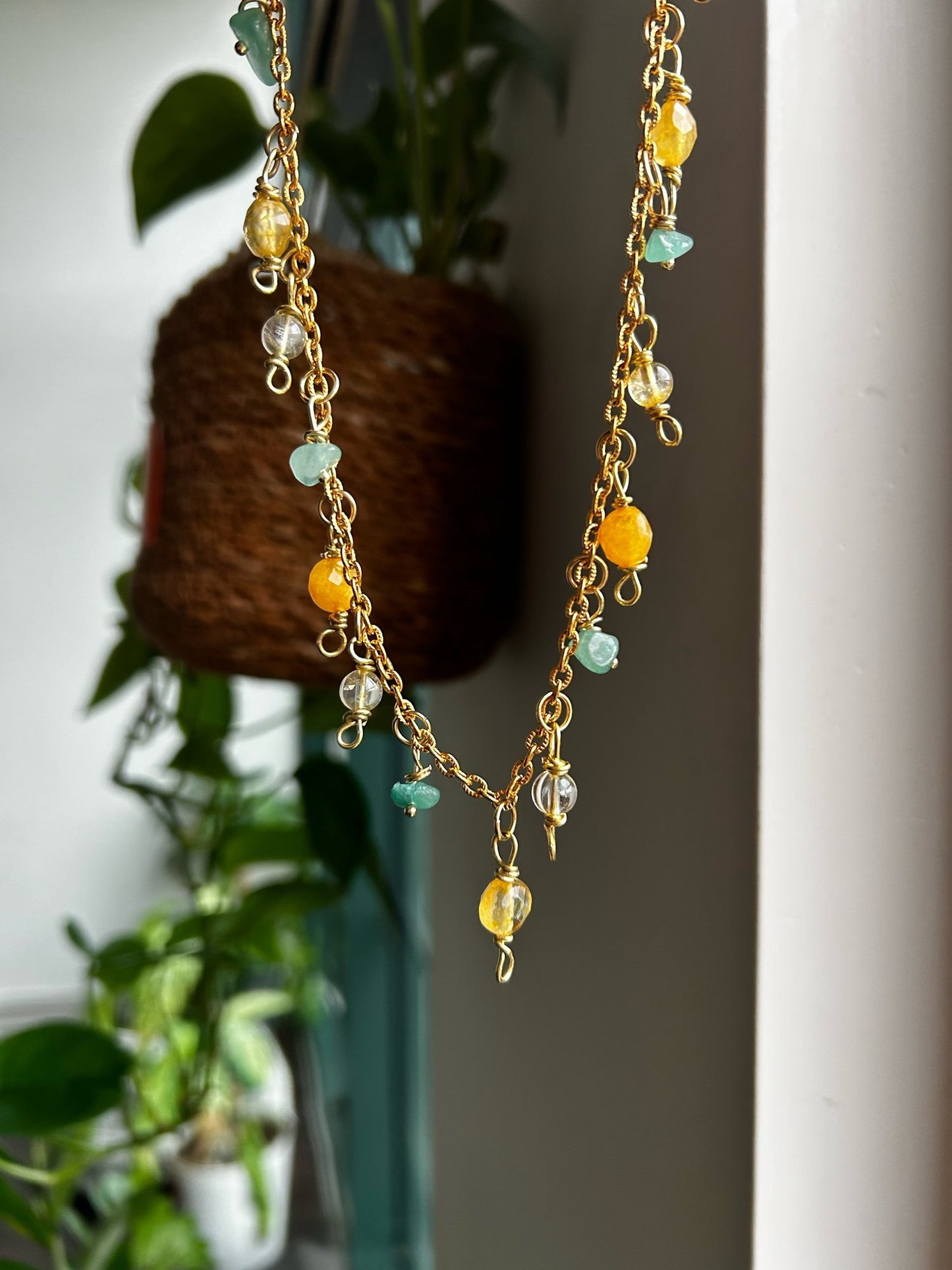 Citrine & Green Aventurine Choker