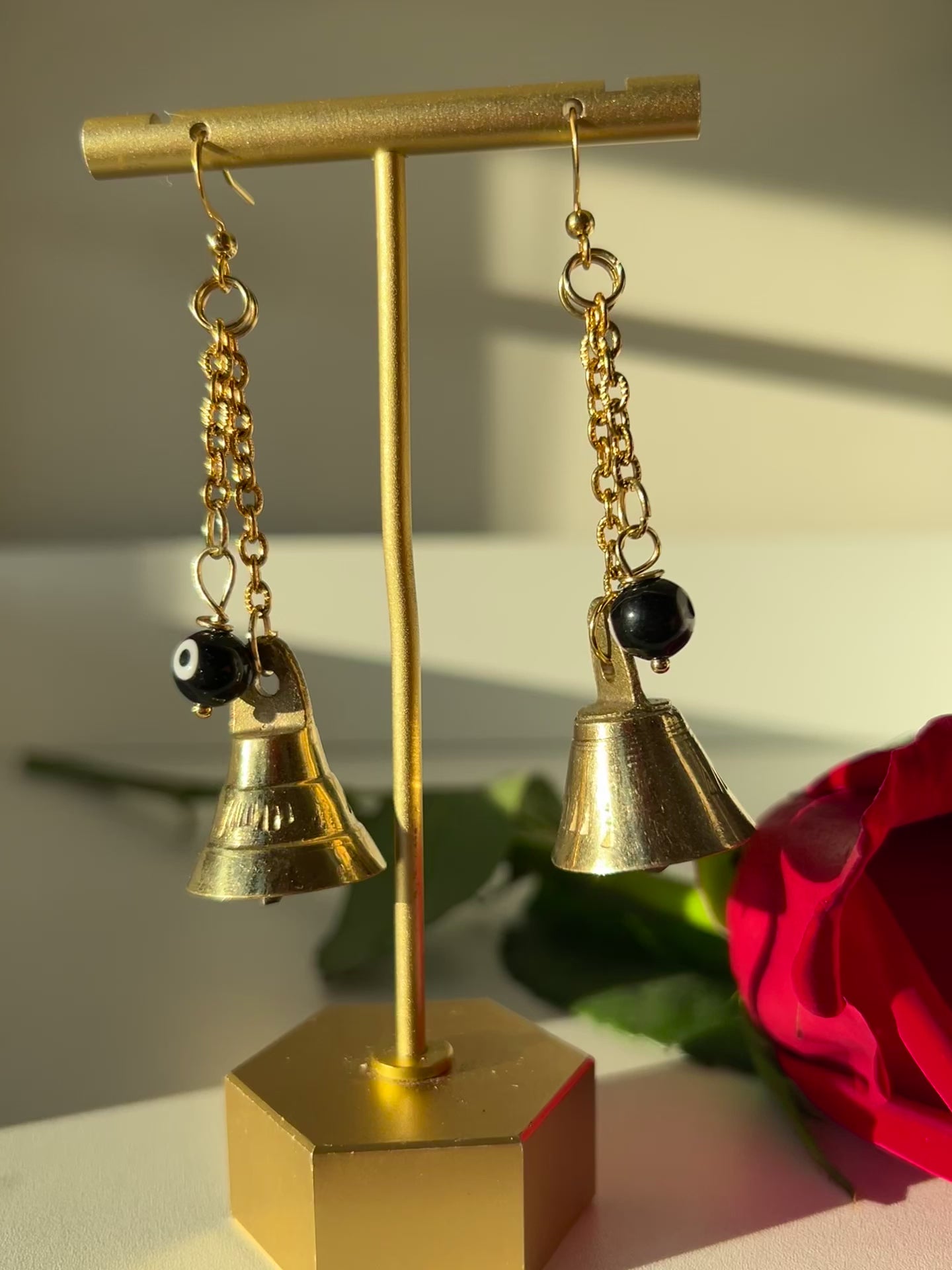 Altar Bell & Evil Eye Protection Earrings